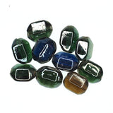 Flat hexagon metallic bead mix