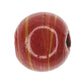 Random striped orange round bead