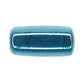 Metallic blue tube beads