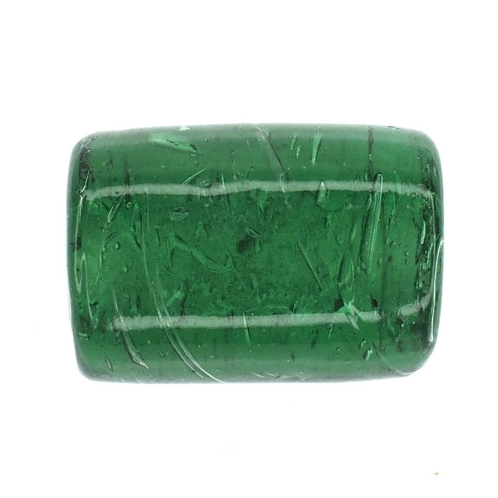 Forest green tube beads