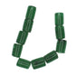 Forest green tube beads