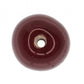 Red round oval bead