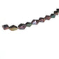 Raku finish double diamond bead