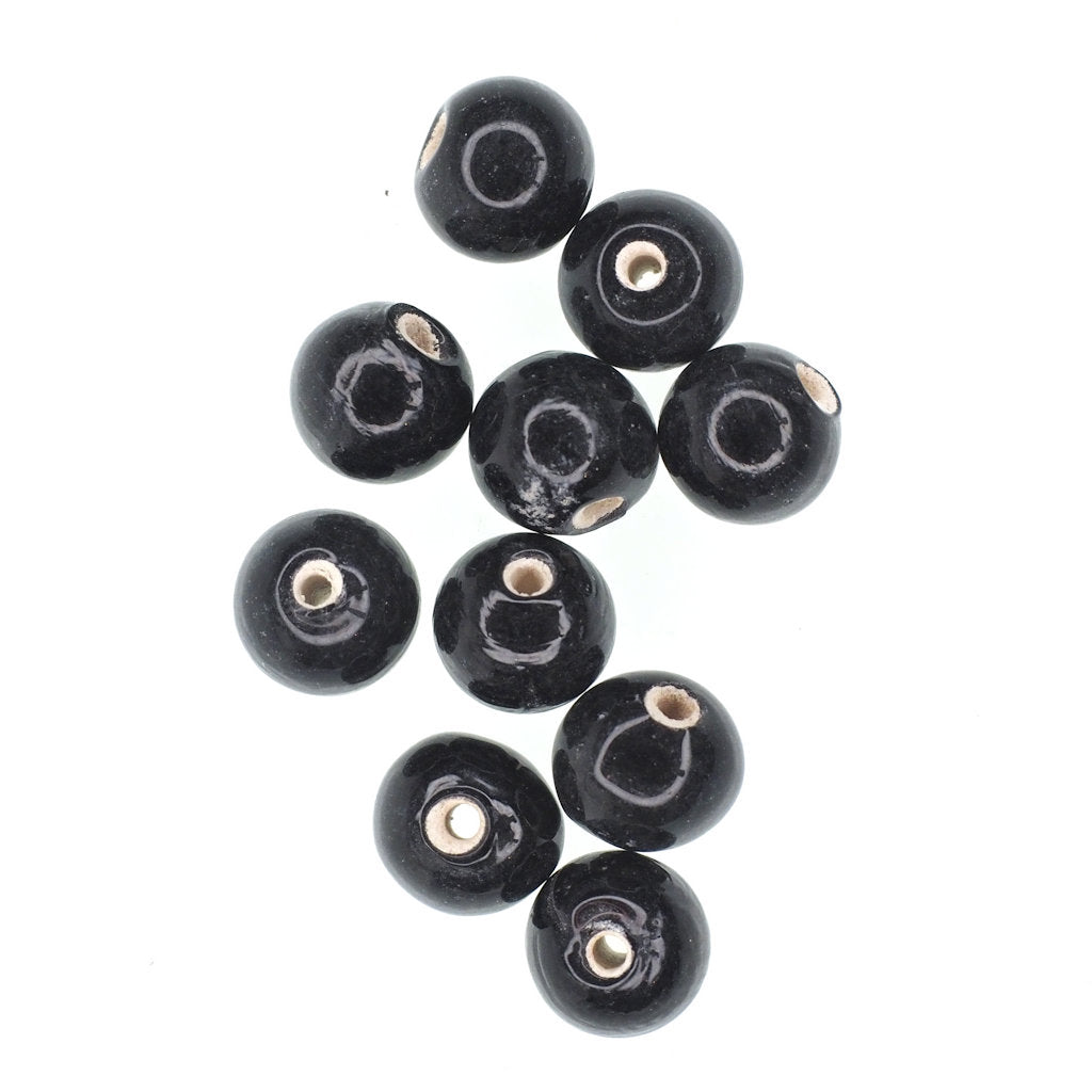 Round black bead