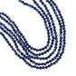 2 mm micro-faceted lapis beads