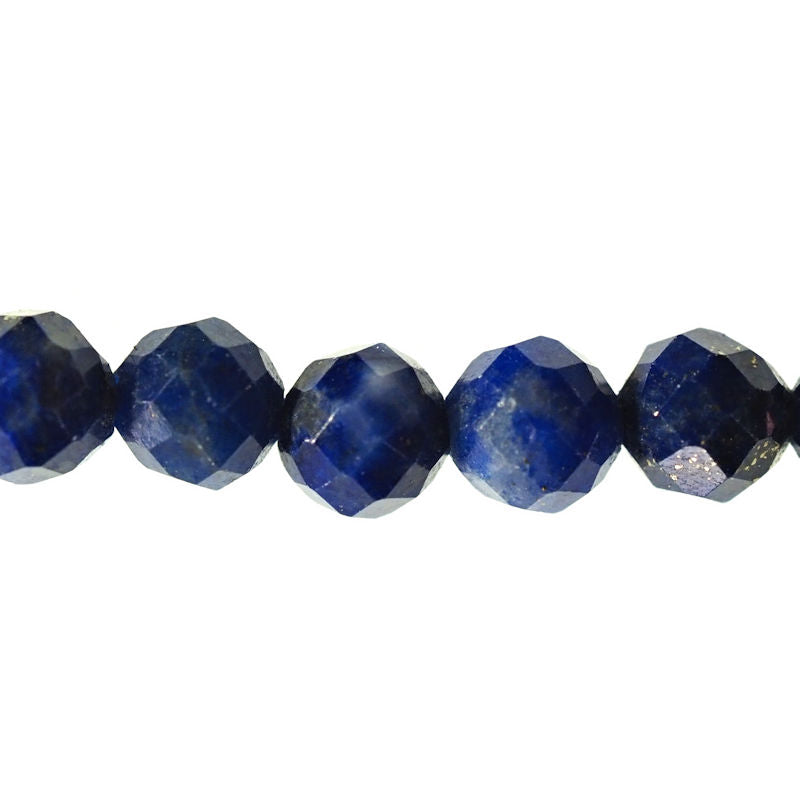 2 mm micro-faceted lapis beads