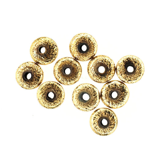 6 mm by 3 mm gold-plate rondelles