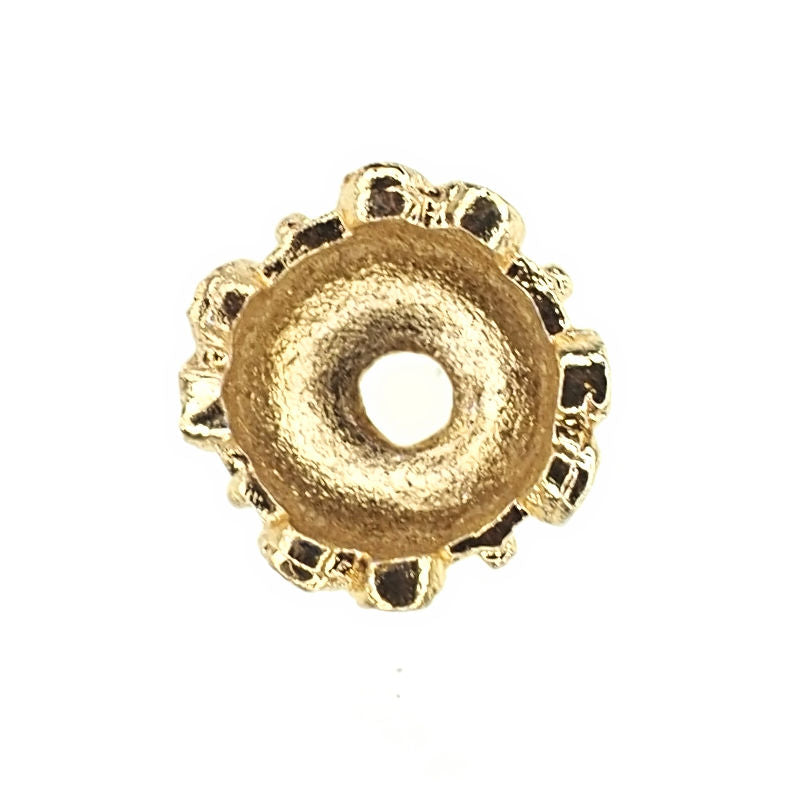 Gold-plated bead caps