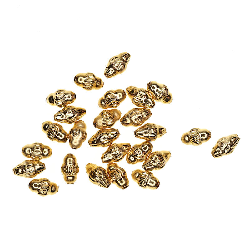 Gold-plate grain of rice beads