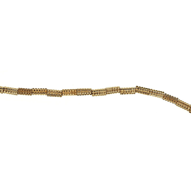 7 mm gold-plated tube bead