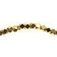 4 mm gold-plate flat-faced diamond bead