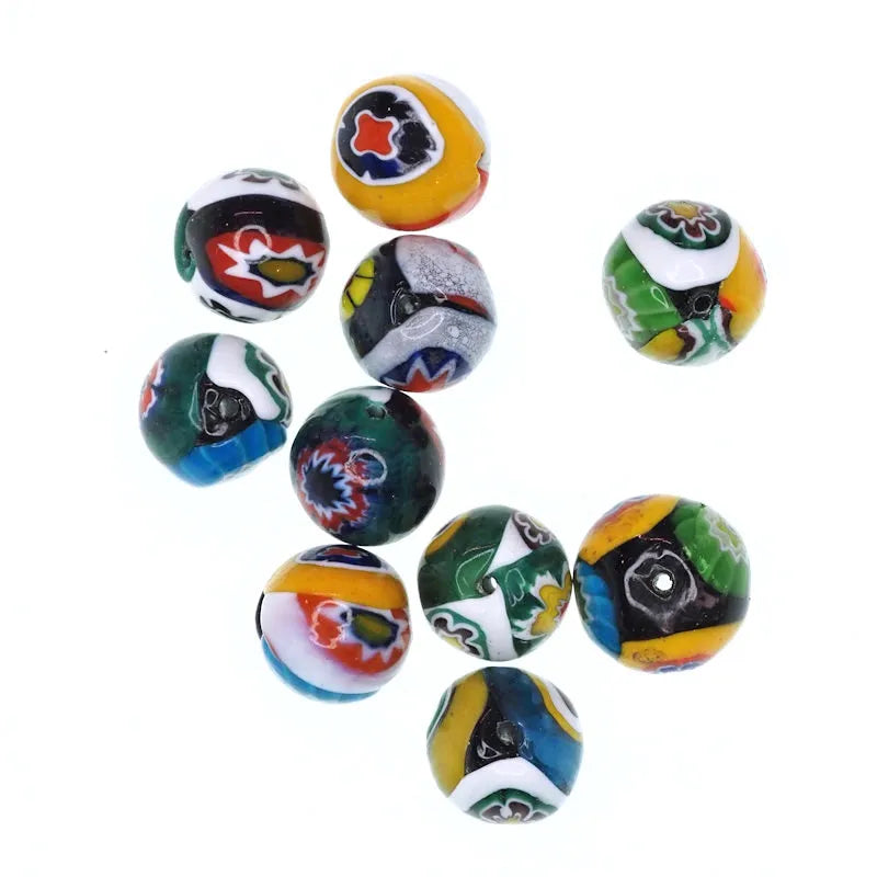 11 mm Ercole Moretti millefiori beads