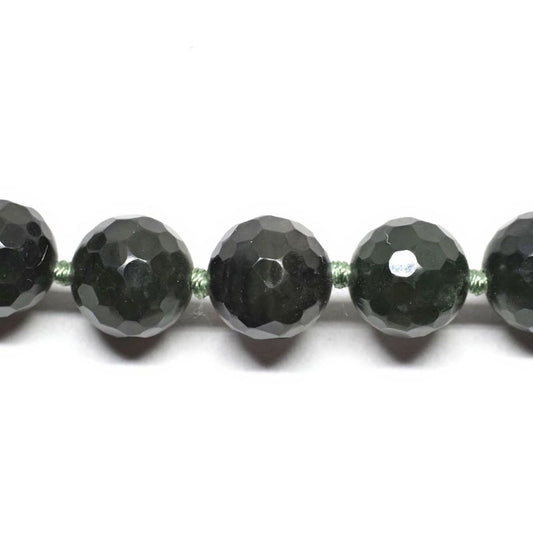 Faceted jade necklace