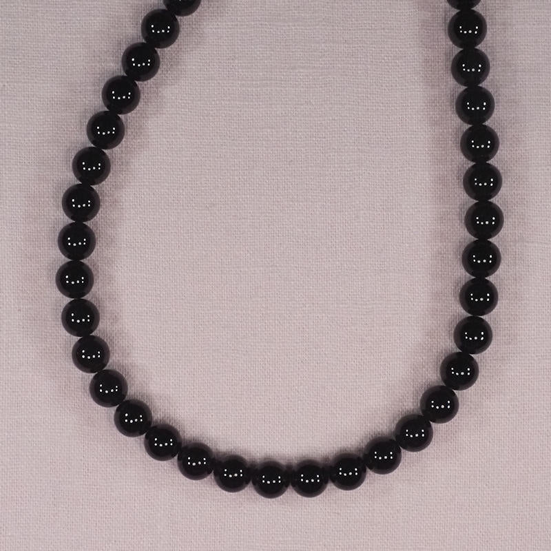 8 mm round black onyx beads