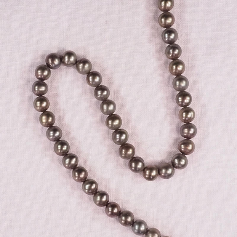 8 mm round brown pearls