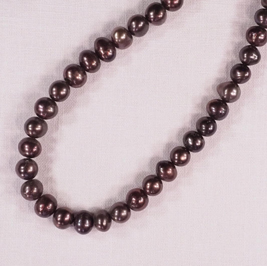 8 mm potato brown pearls