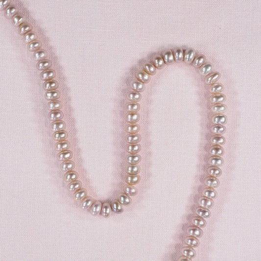 4 mm pink rondelle pearls