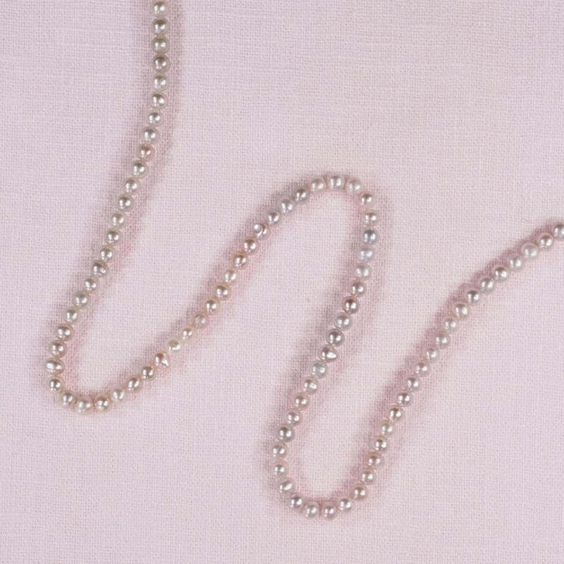 2 mm round pink pearls