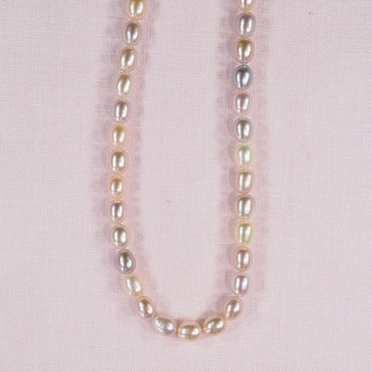 6 mm oval pink pearls