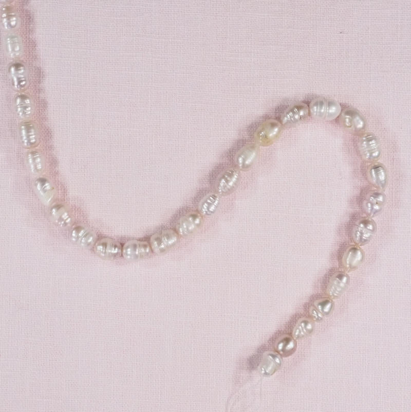 8 mm to 10 mm oval pink pearls