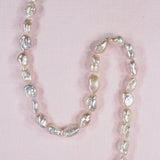 10 mm silver mini Baroque pearls