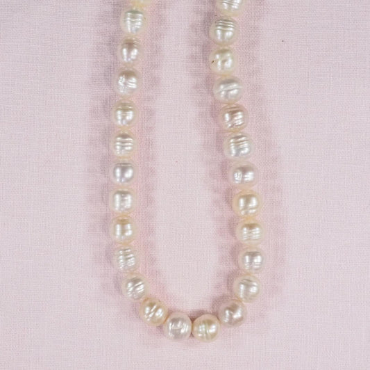 8 mm ringed cream pearls