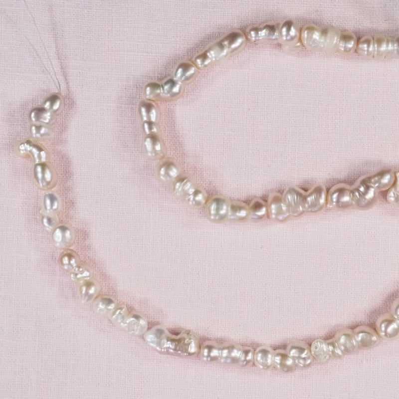 16 mm to 18 mm peachy irregular pearls