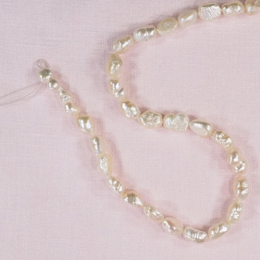 8 mm to 10 mm cream irregular pearls