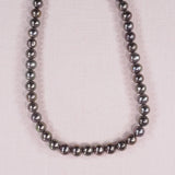 6 mm silver-pewter round pearls