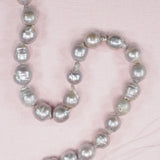 12 mm irregular round silver pearls