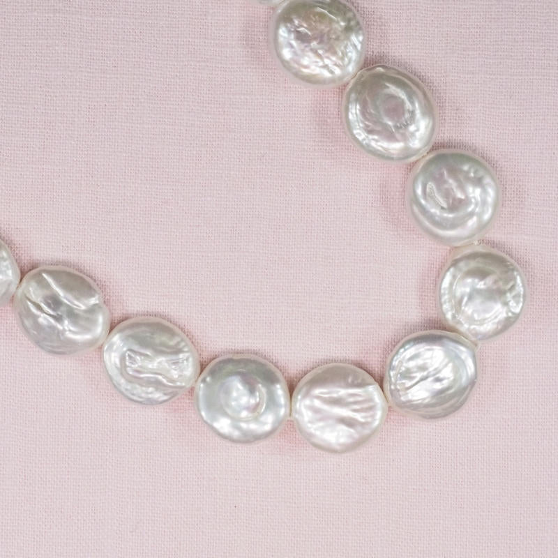 18 mm to 20 mm white coin pearls