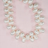 10 mm white top-drilled teardrop pearls