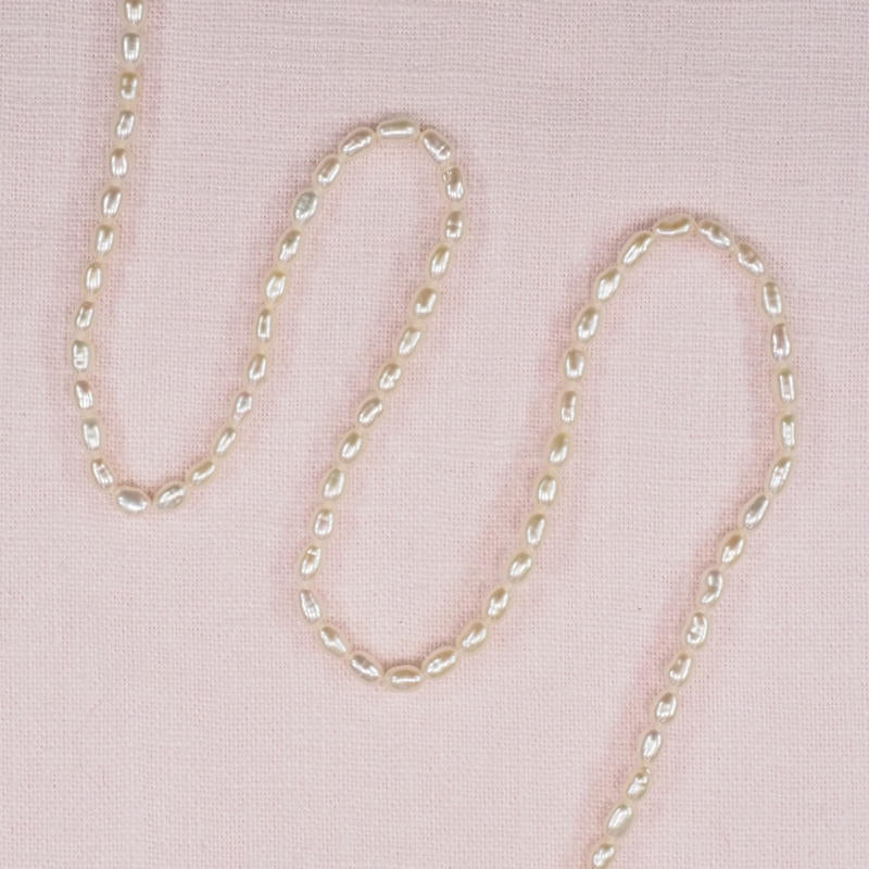 5 mm by 3 mm light ivory rice pearl