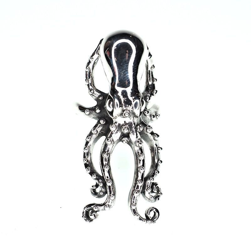 Sterling silver octopus ring