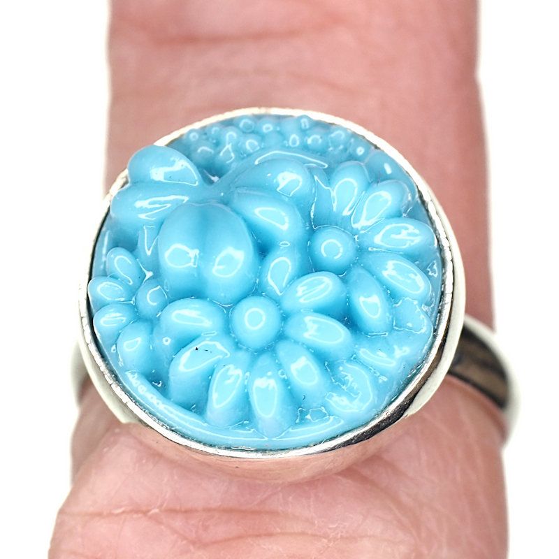 Turquoise floral ring