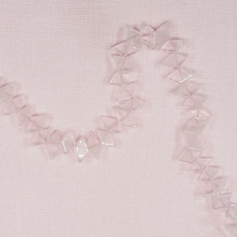 6 mm rose quartz diamond beads