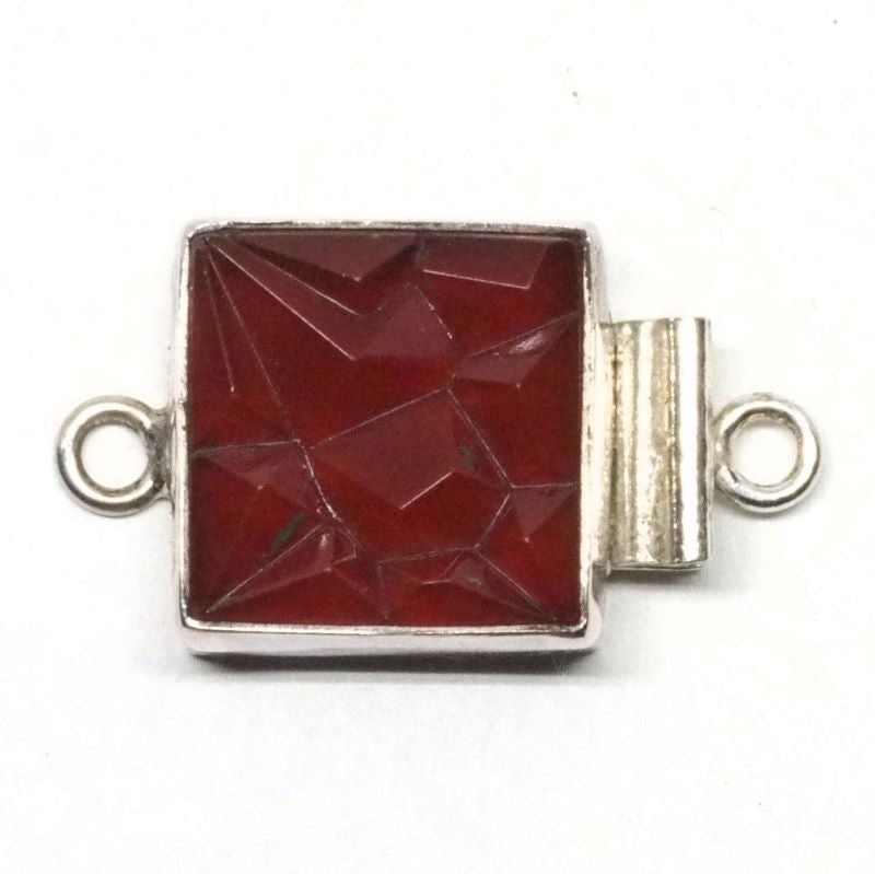 Square carnelian clasp