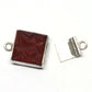 Square carnelian clasp