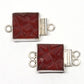 Square carnelian clasp