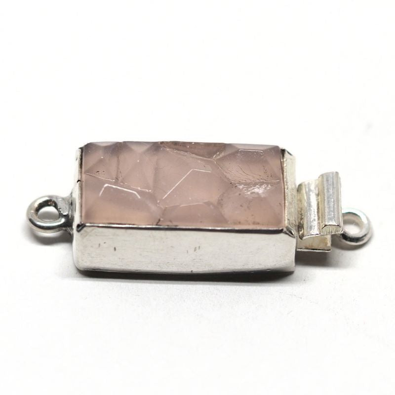 Rectangular pink ice clasp