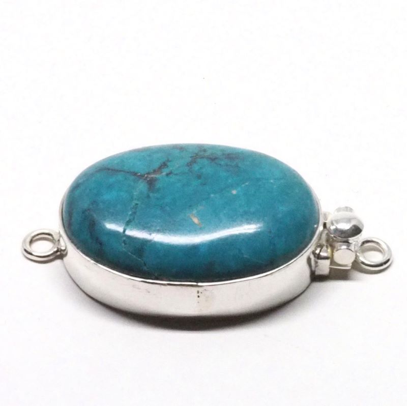 Large oval turquoise clasp