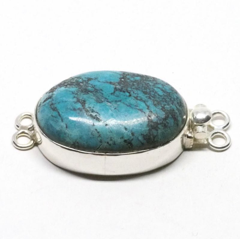 Large oval turquoise clasp