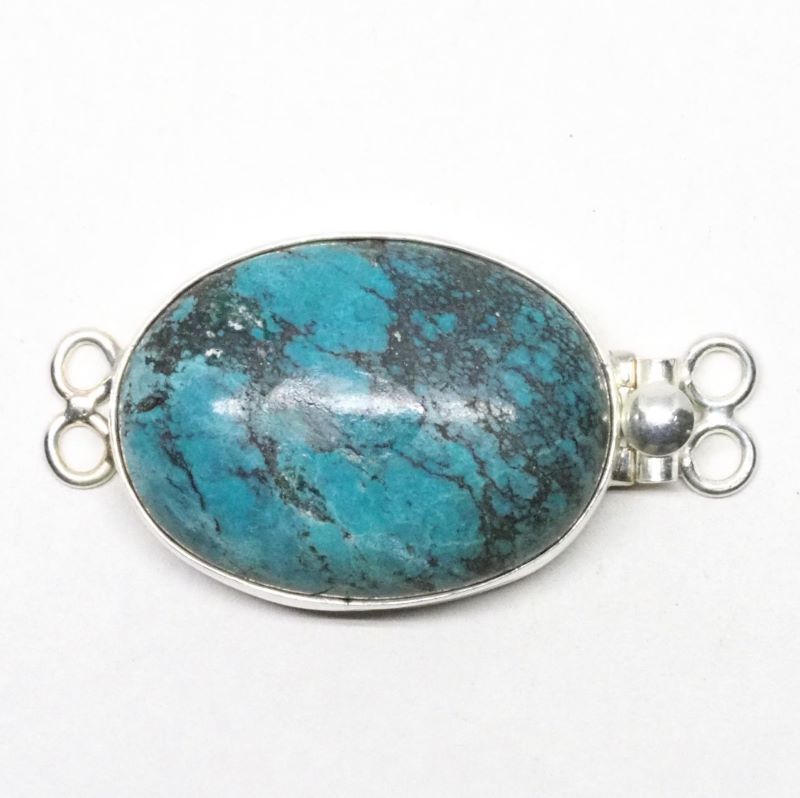 Large oval turquoise clasp