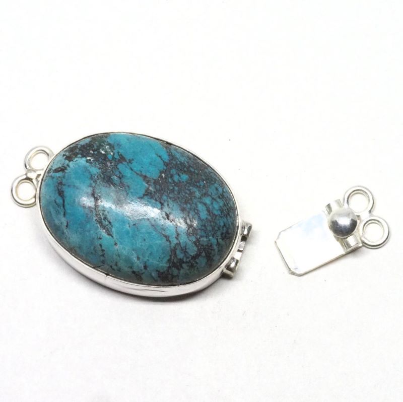 Large oval turquoise clasp