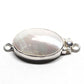 Large oval pearl clasp