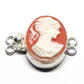 Oval cameo clasp