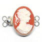 Oval cameo clasp