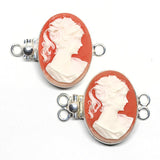 Oval cameo clasp