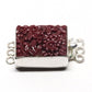 Maroon flower clasp