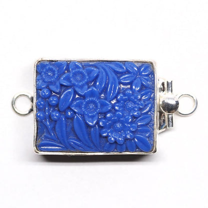 Blue flower clasp